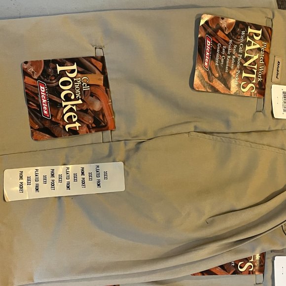 Dickies Pleated Work Pants with Cell Phone Pocket - Picture 4 of 11